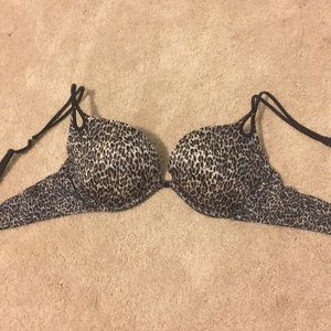 cheetah print 36B push up bra victoria’s secret